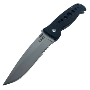 CRKT CRAWFORD FALCON FOLDING EVERY DAY CARRY KNIFE, BLACK ZYTEL HANDLES