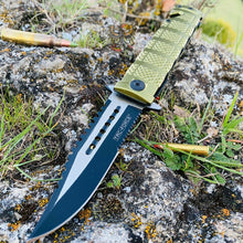 Load image into Gallery viewer, TAC FORCE  CELTIC CROSS LINERLOCK FIXED BLADE KNIFE WITH SILVER COMPOSITION HAND