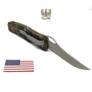 BEAR & SON 9112 CAMOUFLAGE ALUMINUM HANDLES LINERLOCK FOLDING POCKET KNIFE
