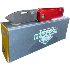 BEAR & SON SMALL SLIP JOINT EVERY DAY CARRY POCKET KNIFE RED