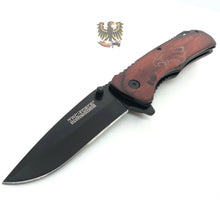 Load image into Gallery viewer, TAC FORCE ASSISTED OPENING LINERLOCK FOLDING POCKET WITH PAKKAWOOD EAGLE HANDLE