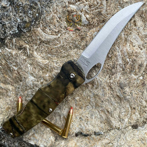 BEAR & SON 9112 CAMOUFLAGE ALUMINUM HANDLES LINERLOCK FOLDING POCKET KNIFE