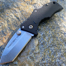 Load image into Gallery viewer, COLD STEEL MICRO RECON  4034SS PLAIN BLADE, BLACK LONG G10 STYLED GRIV-EX HANDLE