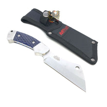 Load image into Gallery viewer, MTECH COOL HUNTING FIXED BLADE KNIFE WITH BLUE C-TEK HANDLE
