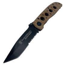 Load image into Gallery viewer, SMITH &amp; WESSON EXTREMEOPS SERRATED TANTO POINT LINERLOCK FOLDING POCKET KNIFE