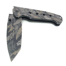 Load image into Gallery viewer, TAC FORCE ASSISTED LINERLOCK FOLDING POCKET KNIFE WITH LASER DIGITAL CAMO HANDLE