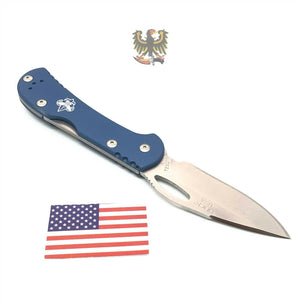 BUCK KNIVES MINI SPITFIRE BSA LOCKBACK FOLDING POCKET KNIFE BLUE ALUMINIUM HANDL