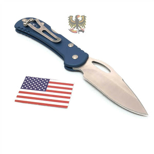 BUCK KNIVES MINI SPITFIRE BSA LOCKBACK FOLDING POCKET KNIFE BLUE ALUMINIUM HANDL