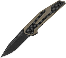 Load image into Gallery viewer, KERSHAW STONEWASHED CLIP POINT BLADE, TAN G10 HANDLES WITH CARBON FIBER