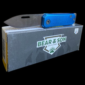 BEAR & SON SMALL SLIP JOINT EVERY DAY CARRY POCKET KNIFE BLUE