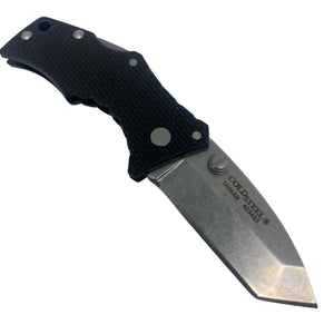 COLD STEEL MICRO RECON  4034SS PLAIN BLADE, BLACK LONG G10 STYLED GRIV-EX HANDLE