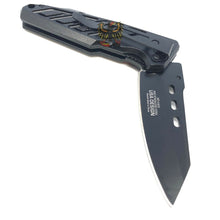 Load image into Gallery viewer, BLACK/ORANGE ASSISTED OPENING LINERLOCK FOLDING EVERYDAY CARRY POCKE KNIFE MTECH