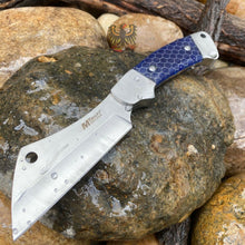Load image into Gallery viewer, MTECH COOL HUNTING FIXED BLADE KNIFE WITH BLUE C-TEK HANDLE