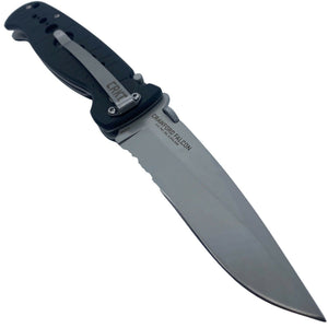 CRKT CRAWFORD FALCON FOLDING EVERY DAY CARRY KNIFE, BLACK ZYTEL HANDLES