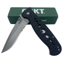 Load image into Gallery viewer, CRKT CRAWFORD FALCON FOLDING EVERY DAY CARRY KNIFE, BLACK ZYTEL HANDLES