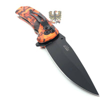 Load image into Gallery viewer, TAC FORCE ASSISTED OPENING DROP POINT POCKET KNIFE WITH RED CAMO HANDLES