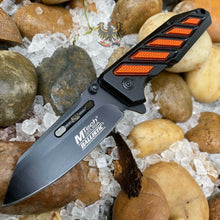 Load image into Gallery viewer, BLACK/ORANGE ASSISTED OPENING LINERLOCK FOLDING EVERYDAY CARRY POCKE KNIFE MTECH