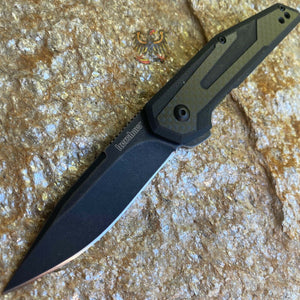 KERSHAW JENS ANSO FRAXION FLIPPER SHARP KNIFE 2.75" BLACKWASHED CLIP POINT BLADE
