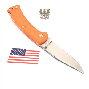 BUCK KNIVES 112 SLIM SELECT FOLDING LOCKBACK POCKET KNIFE W/ THUMB STUDS ORANGE