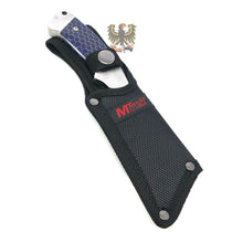 Load image into Gallery viewer, MTECH COOL HUNTING FIXED BLADE KNIFE WITH BLUE C-TEK HANDLE