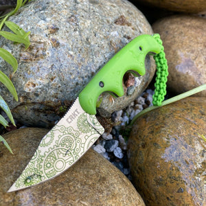 CRKT Minimalist Bowie Gears EDC Knife: Compact Everyday Carry Neck knife