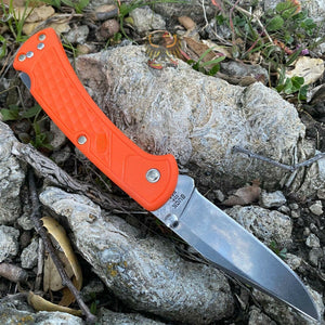 BUCK KNIVES 112 SLIM SELECT FOLDING LOCKBACK POCKET KNIFE W/ THUMB STUDS ORANGE