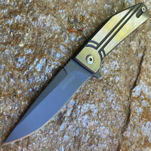 Load image into Gallery viewer, KERSHAW NURA FLIPPER 3&quot; PLAIN FRAMELOCK SHARP KNIFE, STAINLESS STEEL HANDLES