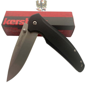 KERSHAW  BOWSER LINER LOCK EVERY DAY CARRY SHARP KNIFE BLACK TEXTURED  HANDLE