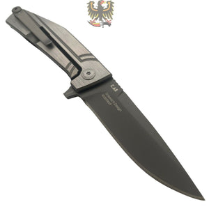 KERSHAW NURA FLIPPER 3" PLAIN FRAMELOCK SHARP KNIFE, STAINLESS STEEL HANDLES