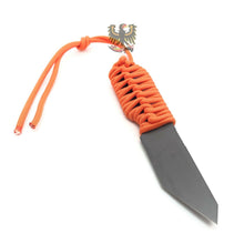 Load image into Gallery viewer, RUI TACTICAL TACTICAL FIXED BLADE HUNTING KNIFE WITH ORANGE CORD WRAPPED
