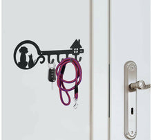 Load image into Gallery viewer, UptoBillions Decorative Wall Mounted Iron Key Holder, 11 inch with 4 Key Hooks