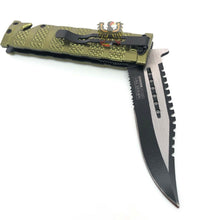 Load image into Gallery viewer, TAC FORCE  CELTIC CROSS LINERLOCK FIXED BLADE KNIFE WITH SILVER COMPOSITION HAND