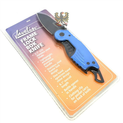 FRAMELOCK BOK KNIFE JAVELIN BY TIMBERLINE PREMIUM BLADE BOTTLE OPENER