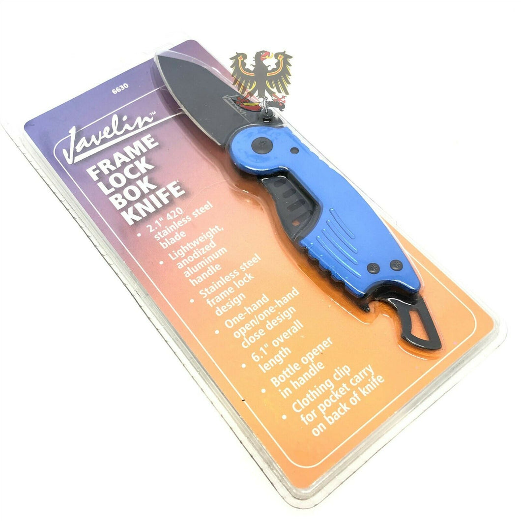 FRAMELOCK BOK KNIFE JAVELIN BY TIMBERLINE PREMIUM BLADE BOTTLE OPENER