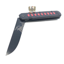 Load image into Gallery viewer, MTECH FRAMELOCK  WITH BLACK AND RED STAINLESS HANDLE COOL KNIFE