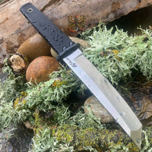 Load image into Gallery viewer, COLD STEEL 17T KOBUN FIXED TANTO BLADE KNIFE WITH BLACK CHECKERED KRATON HANDLE