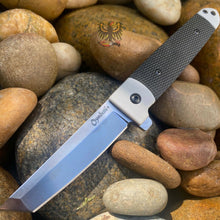 Load image into Gallery viewer, COLD STEEL OYABUN FLIPPER KNIFE 3.5&quot; 4034 TANTO BLADE, GRAY GRIV-EX HANDLES