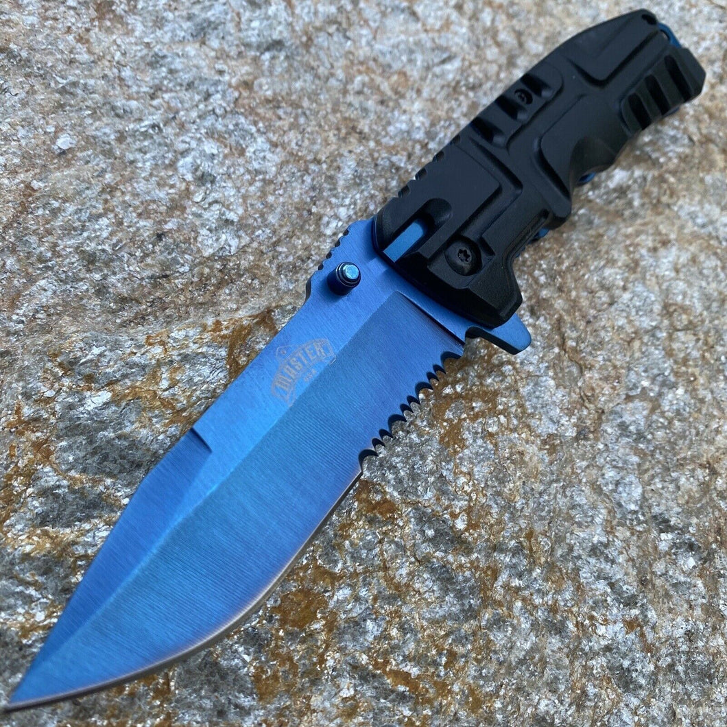 LINERLOCK STAINLESS DROP POINT BLADE WITH BLACK  HANDLE HANDLE EVERY DAY CARRY