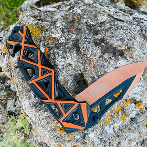 TAC FORCE  ORANGE ASSISTED OPENING LINERLOCK FOLDING SHARP POCKET KNIFE