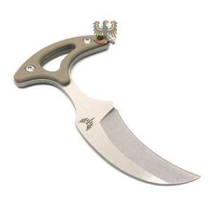 COMBAT READY NECK KNIFE G-10 HANDLE BEADED CHAIN FULL TANG