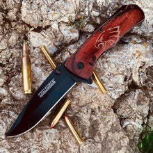 Load image into Gallery viewer, TAC FORCE ASSISTED OPENING LINERLOCK FOLDING POCKET WITH PAKKAWOOD EAGLE HANDLE