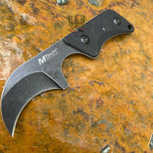 Load image into Gallery viewer, HEAVY DUTY MILITARY STYLE BLACK FIXED BLADE NECK KNIFE MTECH
