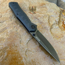 Load image into Gallery viewer, RUGER BY CRKT CRACK-SHOT COMPACT ASSISTED FOLDING KNIFE 3.38 BLACK STONEWASHED