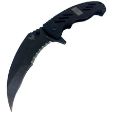 Load image into Gallery viewer, COMBAT READY BLACK STONEWASH LINERLOCK FOLDING COOL POCKET KNIFE WITHG-10 HANDLE