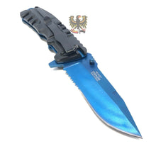Load image into Gallery viewer, LINERLOCK STAINLESS DROP POINT BLADE WITH BLACK  HANDLE HANDLE EVERY DAY CARRY