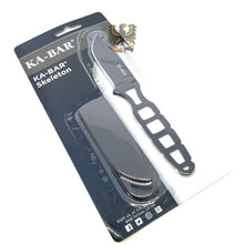 Load image into Gallery viewer, KA-BAR SKELETON FIXED BLADE NECK KNIFE WITH HARD SHEATH DUAL LASHING HOLES