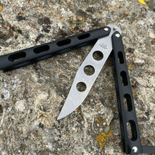 Load image into Gallery viewer, BEAR &amp; SON 114BTR 5 BLACK BUTTERFLY TRAINER 4&quot; CLOSED HIGH CARBON UNSHARPENED