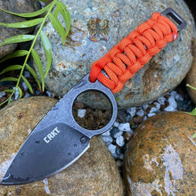 Load image into Gallery viewer, CRKT TAILBONE FIXED BLADE OUTDOOR KNIFE BLACK STONEWASH BLADE