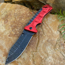Load image into Gallery viewer, RESCUE LINERLOCK FOLDING POCKET KNIFE WITH GLASS BREAKER &amp; BELT/CORD CUTTER