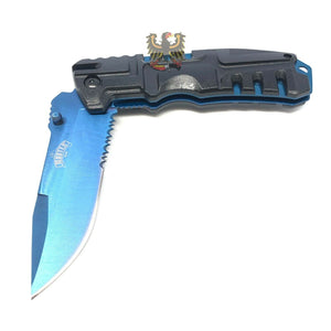 LINERLOCK STAINLESS DROP POINT BLADE WITH BLACK  HANDLE HANDLE EVERY DAY CARRY